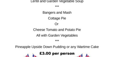 VE Day 80th Anniversary Menu - Thursday 8th May 2025