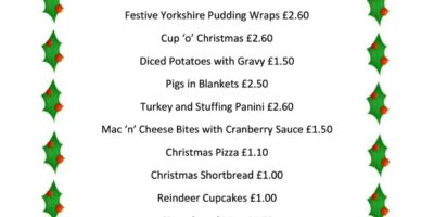 The Canteen Christmas Extravaganza Menu - Wednesday 10th December 2025
