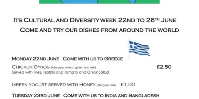 Culture and Diversity Week Menu (22nd - 26th June 2026)